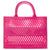 Sac de plage transparent tendance blanc - modèle Fuchsia - TransparenceSac.com