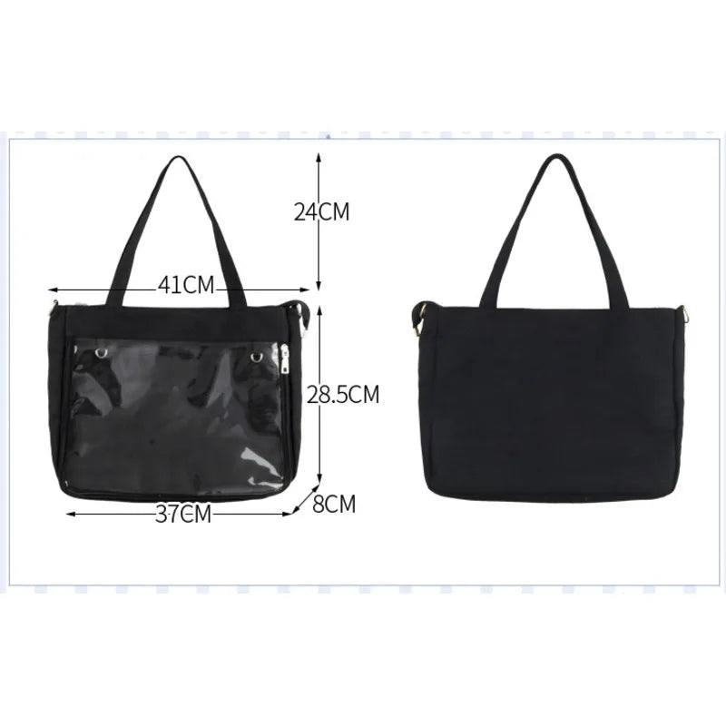 Sac Bandoulière Transparent Style École Fashion