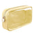 Trousse maquillage transparente dorée élégante - modèle Yellow - TransparenceSac.com