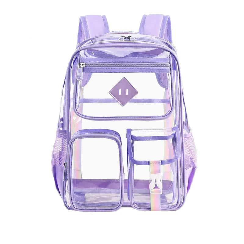 Sac à dos transparent scolaire pratique élégant