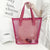 Sac Shopping Transparent Good Luck Fashion - modèle Wine red big - TransparenceSac.com