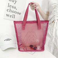 Sac Shopping Transparent Good Luck Fashion - modèle Wine red big - TransparenceSac.com