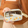 Trousse de toilette transparente fleurs colorées