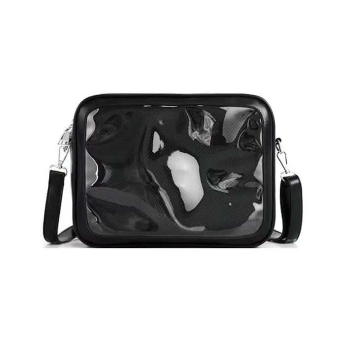 Sac bandoulière transparent noir fashion