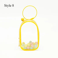 Pochette transparente design vert pastel - modèle style 8 - TransparenceSac.com