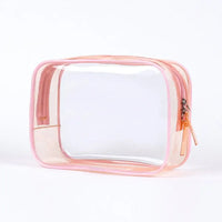 Trousse maquillage transparente violette tendance - modèle Pink - TransparenceSac.com