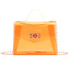 Sac a main transparent fashion orange élégant