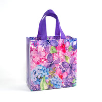 Sac shopping floral violet printemps - TransparenceSac.com