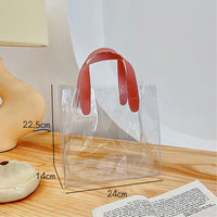 Fourre-tout transparent chic spacieux élégant - modèle Rose - L - TransparenceSac.com