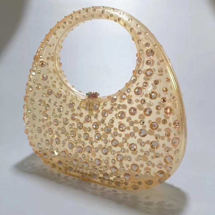 Sac à main transparent chic brillant