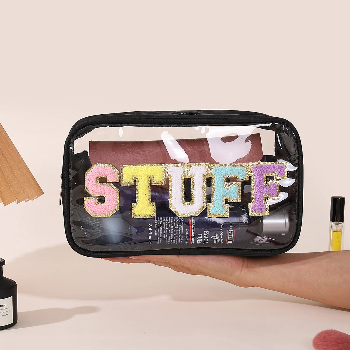 Trousse transparente fashion stuff compacte