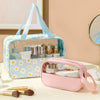 Trousse voyage transparente fleuri élégante