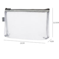 Trousse de rangement transparent rose large - modèle Large Gray - TransparenceSac.com