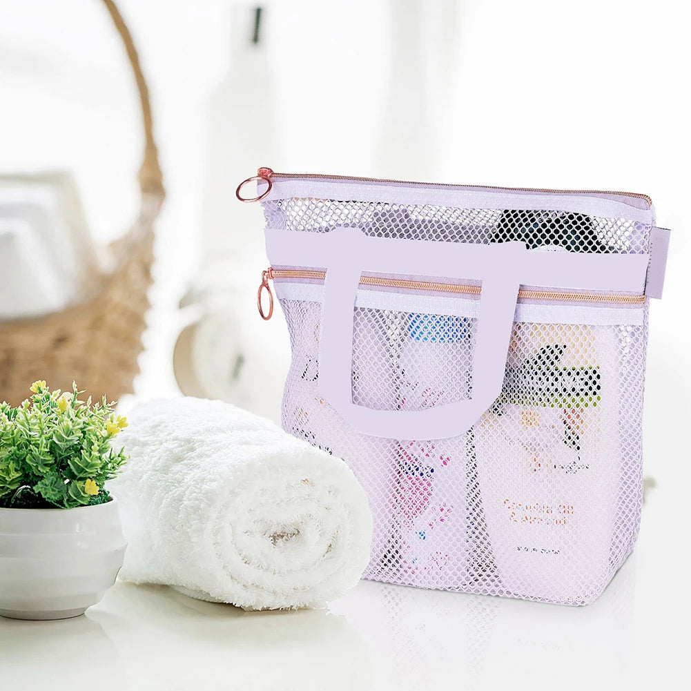 Trousse de toilette transparente rose fashion