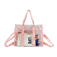 Sac shopping transparent élégant et pratique - modèle Pink - TransparenceSac.com