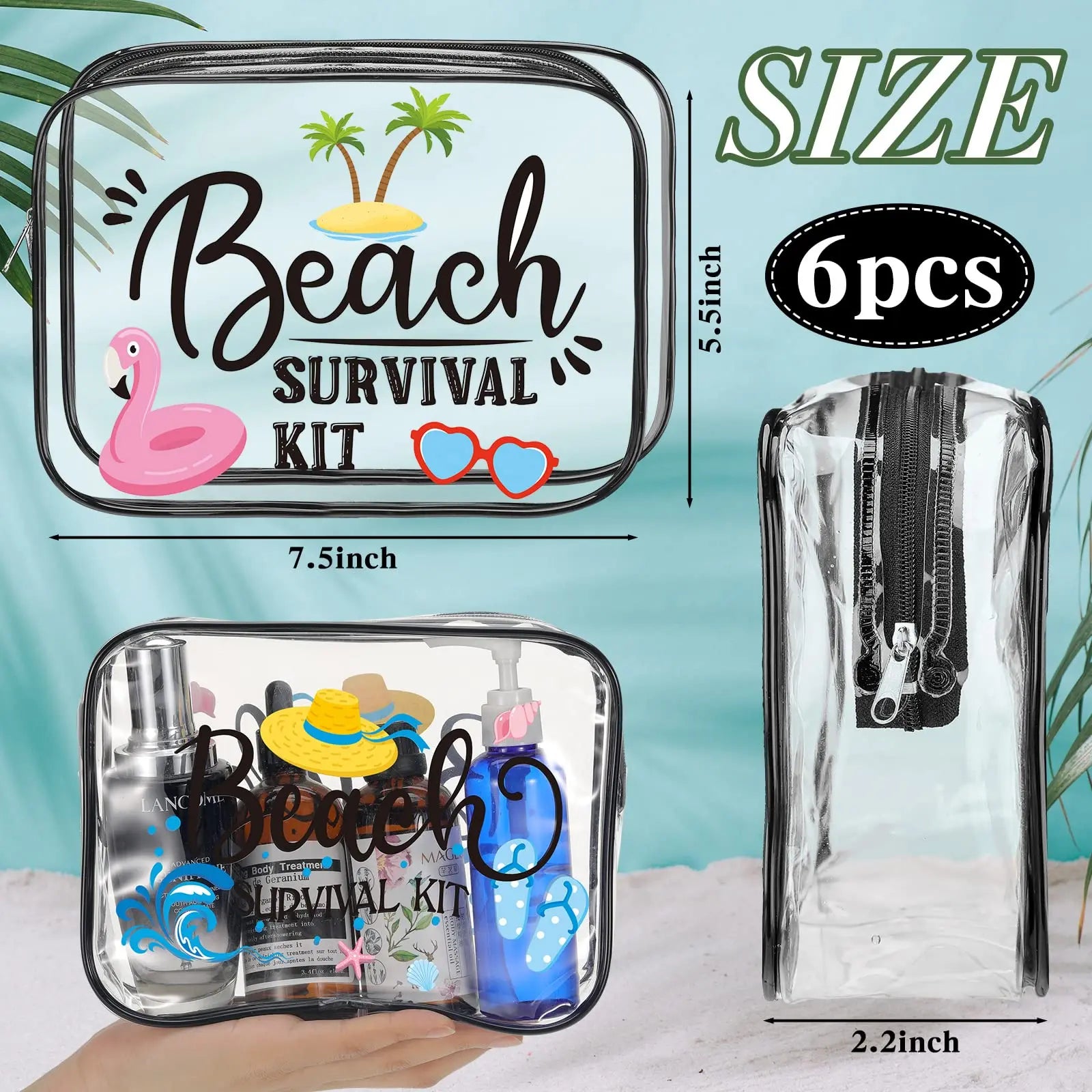 Pochette transparente plage chic et pratique