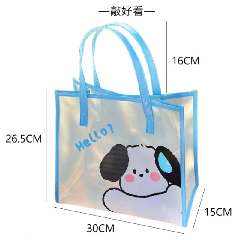 Sac à main transparent chiot mignon