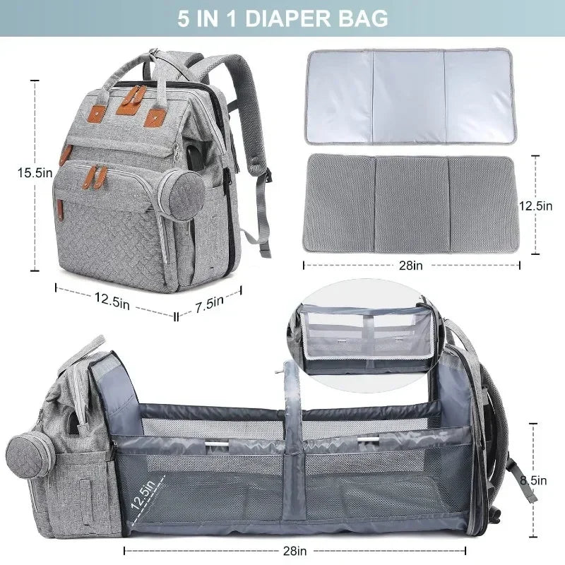 Sac à langer multifonction avec lit intégré