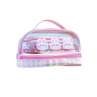 Trousse de maquillage transparente kawaii