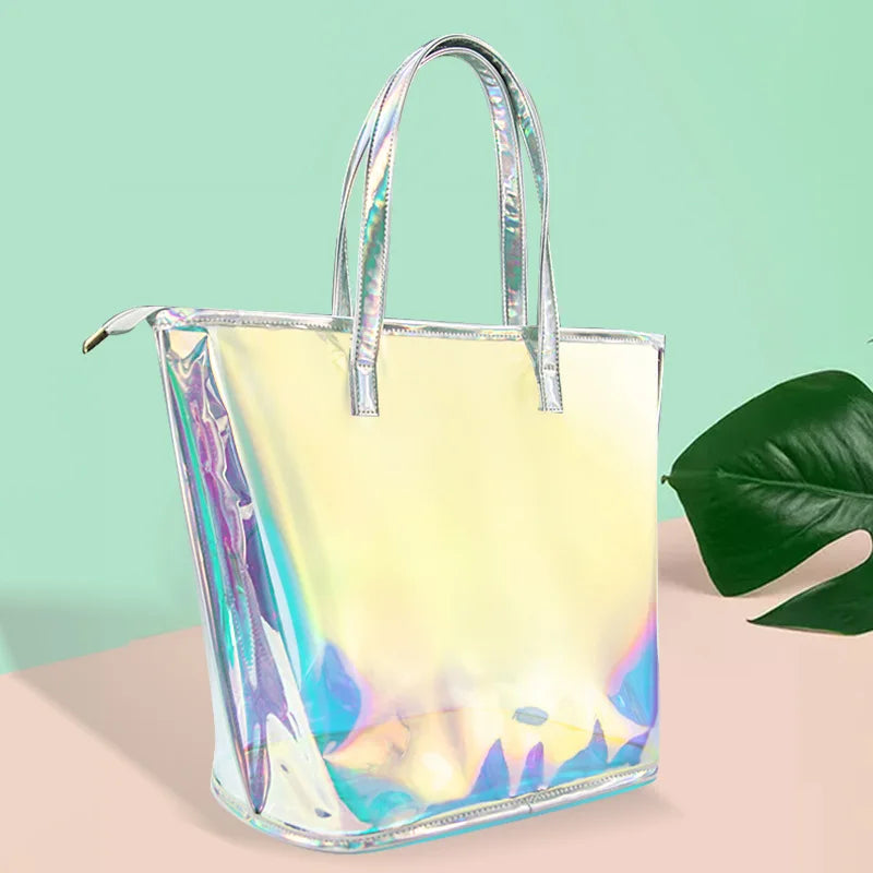 Sac à main transparent holographique mode