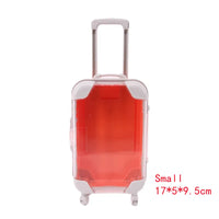 Valise transparente ronde mode colorée - modèle Small Orange - TransparenceSac.com