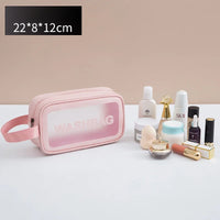 Sac de voyage transparent rose élégant - modèle Pink Small - TransparenceSac.com