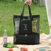 Sac shopping transparent et noir élégant