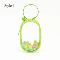 Pochette transparente design vert pastel - TransparenceSac.com