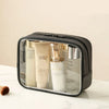 Trousse transparente de voyage compacte