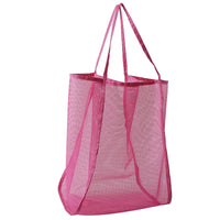 Sac de plage en filet transparent rose - TransparenceSac.com