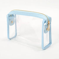 Pochette transparente rose tendance élégante mode - modèle Bleu / M - TransparenceSac.com