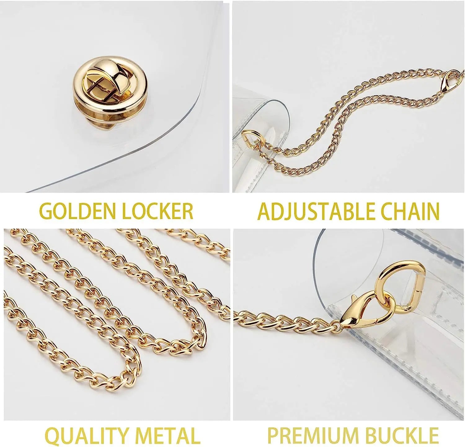 Pochette transparente chic soirée élégante