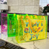 Sac shopping transparent joyeux irisé fashion
