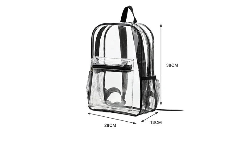 Sac à dos transparent tendance mode