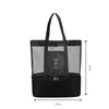 Sac shopping transparent et noir élégant