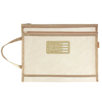 Pochette transparente double compartiment адаптер - modèle Yellow double layer - TransparenceSac.com