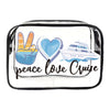 Trousse transparente croisière paix amour