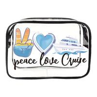 Trousse transparente croisière paix amour