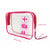 Pochette voyage transparent mode étanche pratique - modèle rose red - TransparenceSac.com