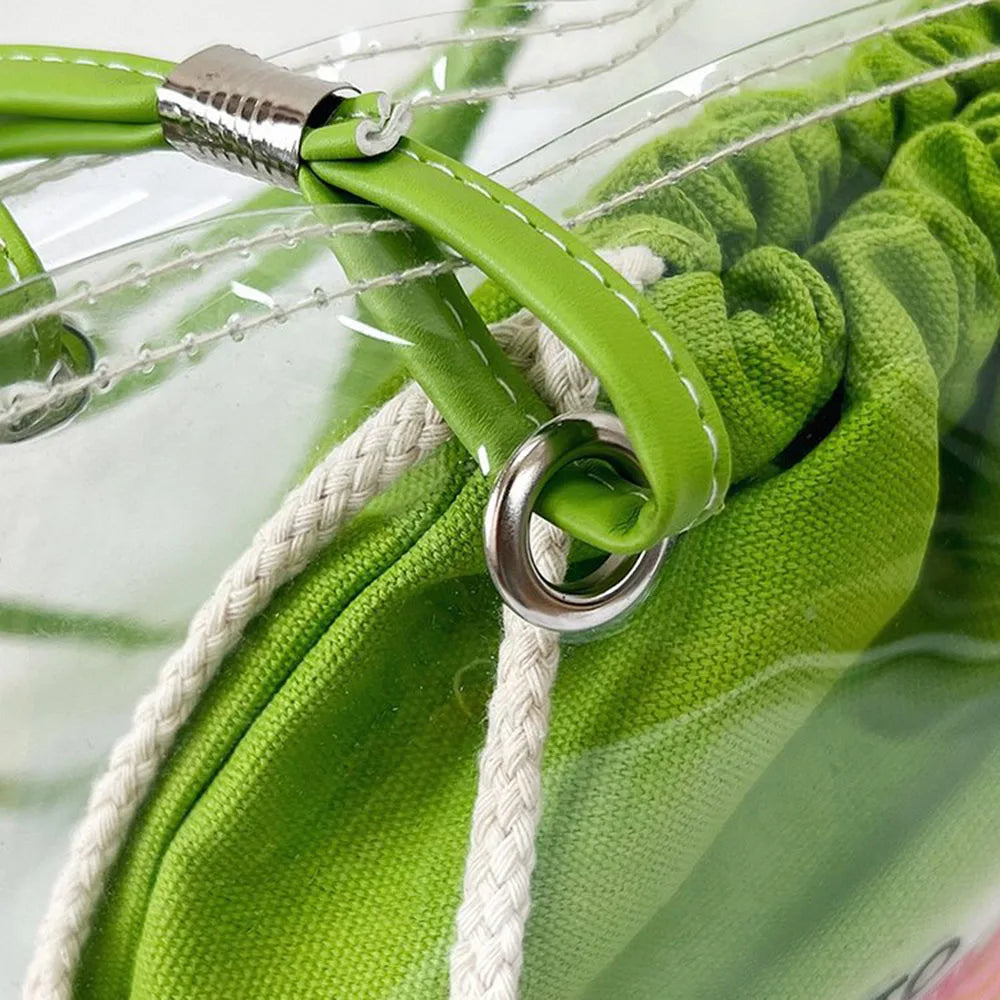 Sac à main transparent coloré fashion