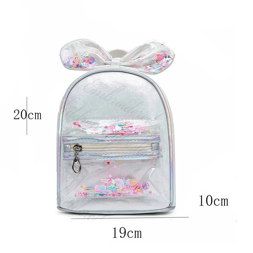 Sac à dos transparent licorne pailleté enfants