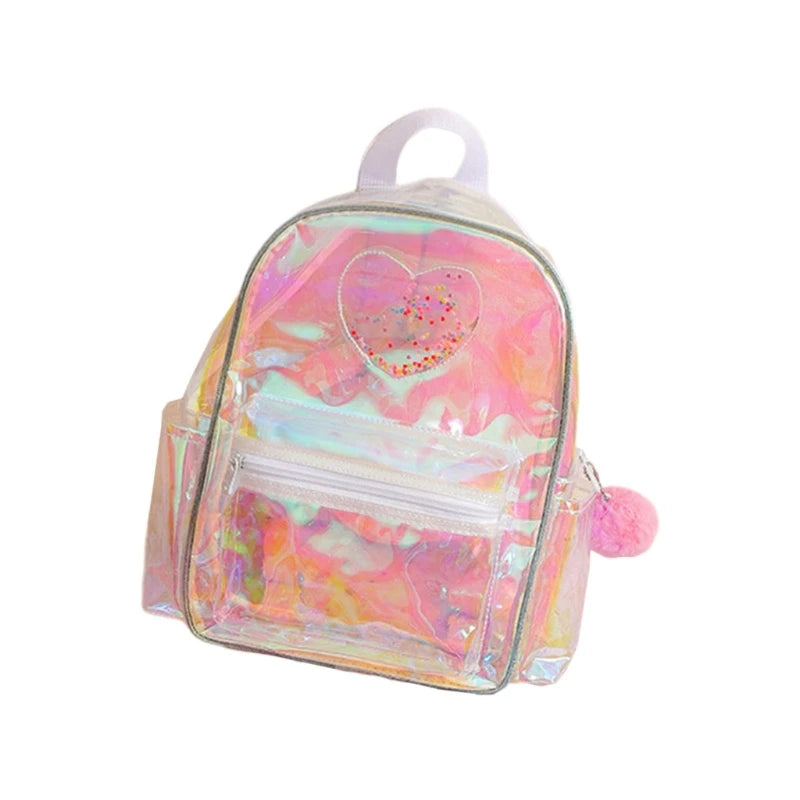 Sac à dos coeur holographique enfant
