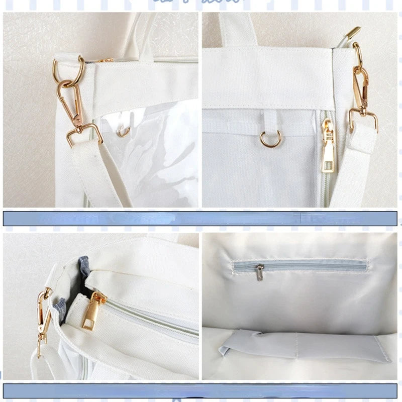 Sac Bandoulière Transparent Style École Fashion