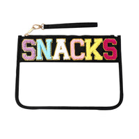 Pochette transparente fashion Snacks colorée - TransparenceSac.com