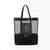 Sac shopping transparent et noir élégant - modèle BLack - TransparenceSac.com