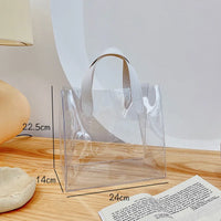 Fourre-tout transparent chic spacieux élégant - modèle Blanc - L - TransparenceSac.com