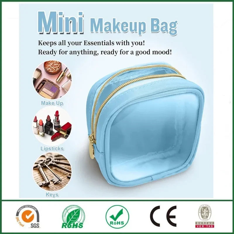 Trousse transparente élégante voyage cosmétique