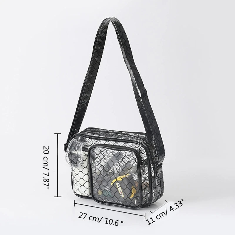 Sac bandoulière transparent tendance praticité καθημερινοτh