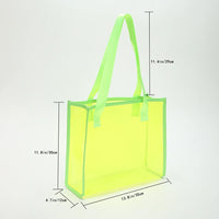 Sac de plage transparent fluo