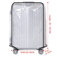 Protection valise transparente premium grande capacité - modèle 22 inch - TransparenceSac.com
